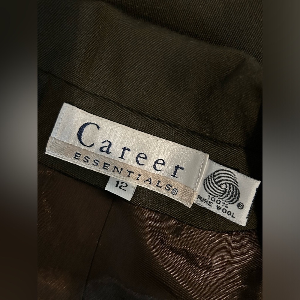 Vintage Career Essentials Brown Suit Jacket with Relaxed Fit Size 12 - Picture 4 of 4